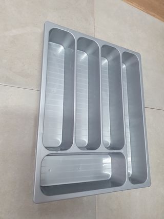 Cubertero plástico gris - Cajón