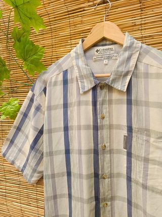 Camisa Columbia cuadros vintage oversize