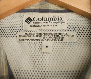 Camisa Columbia cuadros vintage oversize