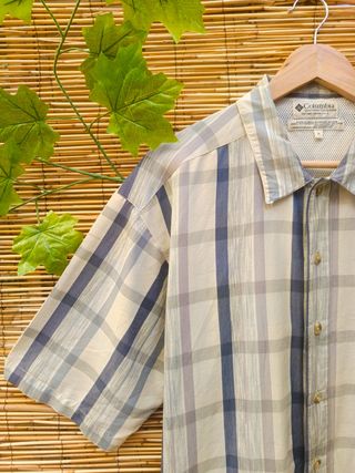 Camisa Columbia cuadros vintage oversize