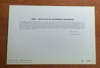 6 Sobres 1º Día - Estatutos Autonomía