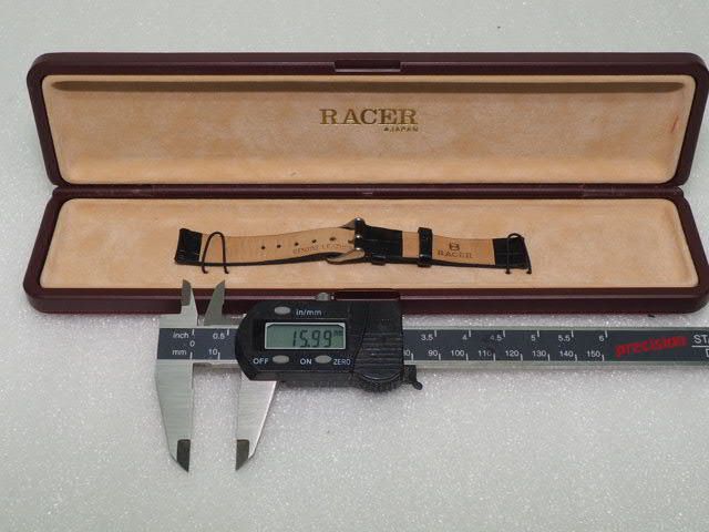 Correa reloj RACER piel negra 13mm