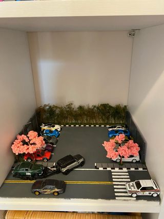 Diorama coches escala 1/64 hecho a mano