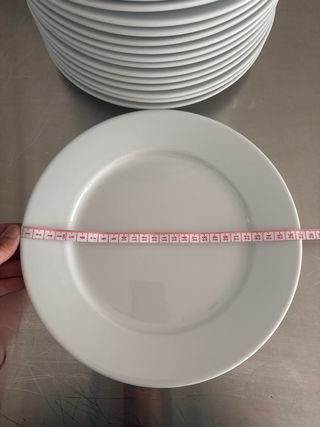 20 Platos Planos Porcelana - Hostelería