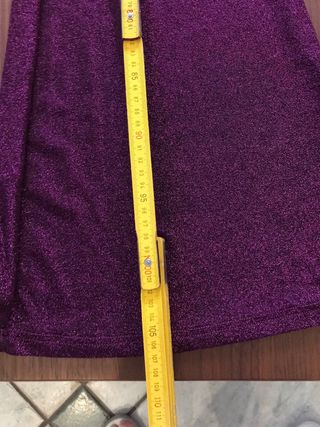 Pantaloni a zampa viola glitter
