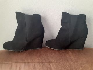 Botines negros plataforma - talla 39