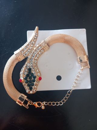 Pulsera serpiente dorada