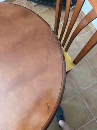 Mesa comedor + 6 sillas madera