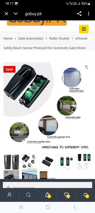 Sensor de fotocélula infrarroja de seguridad para