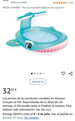 Piscina hinchable Intex Ballena nueva en su caja