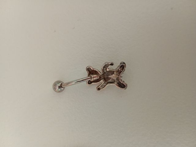 Piercing ombligo osito plata