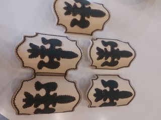 5 paralumi vintage beige e verdi