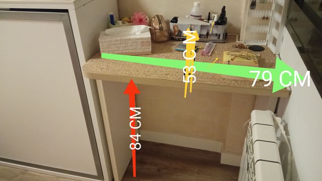 Armario + cama oculta +colchón de 190 x 90+mesa