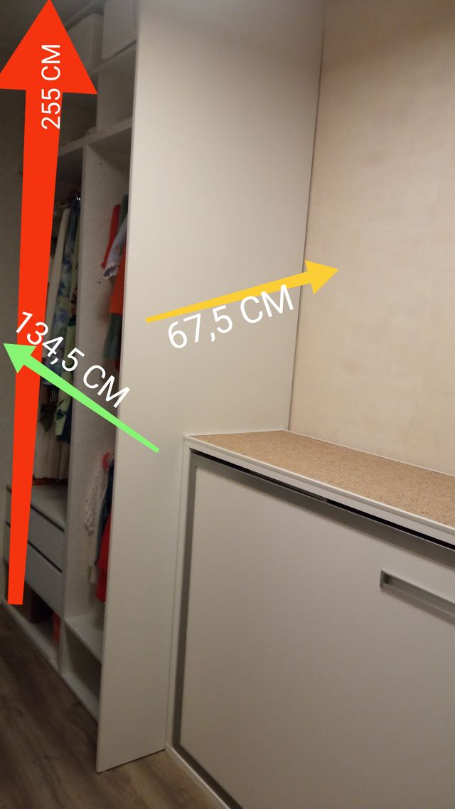 Armario + cama oculta +colchón de 190 x 90+mesa