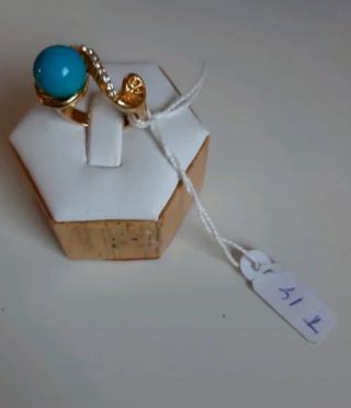Anillo oro turquesa mujer