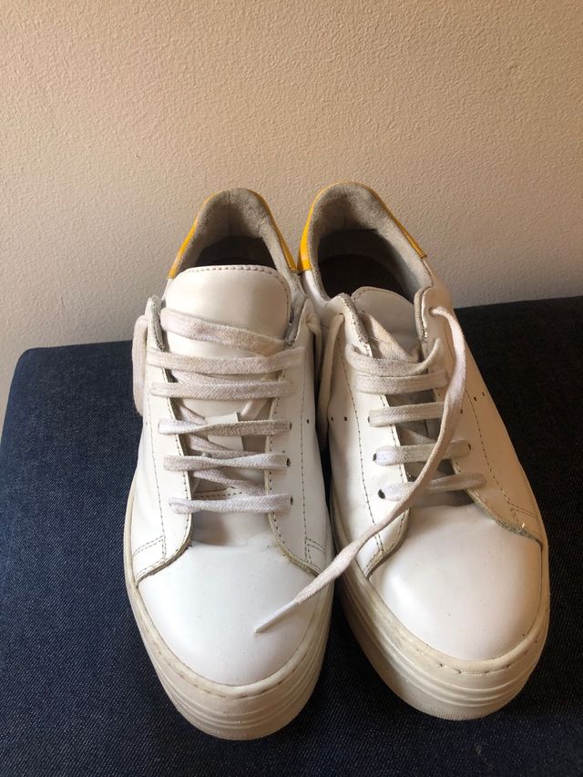 Zapatillas Belang blancas y amarillas - 39