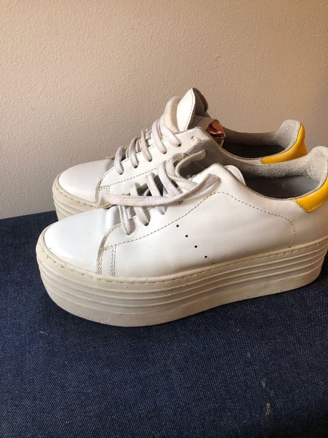 Zapatillas Belang blancas y amarillas - 39