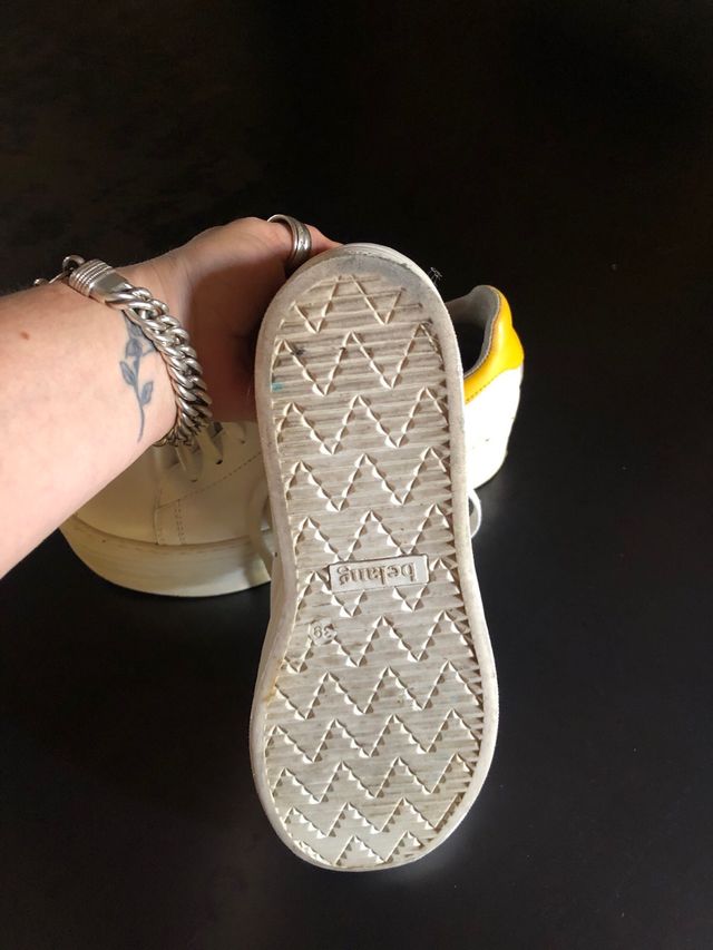 Zapatillas Belang blancas y amarillas - 39