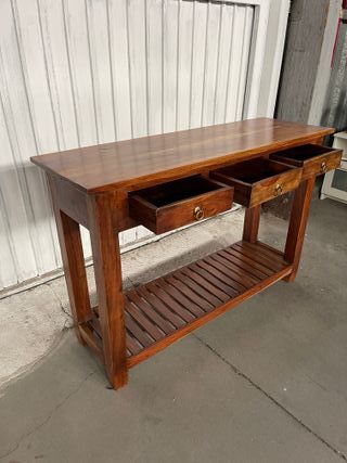 Tavolo consolle in legno - 3 cassetti