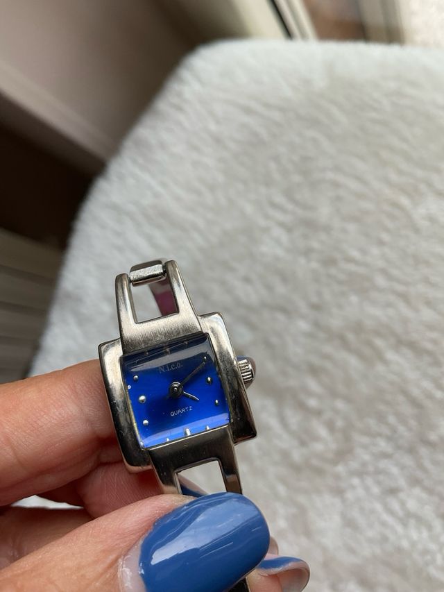 Orologio N.I.C.O. vintage donna blu