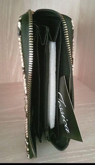 Billetera Serpiente | Beige y Marrón