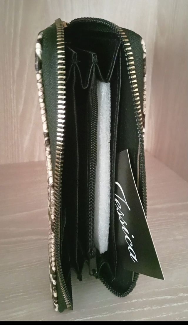 Billetera Serpiente | Beige y Marrón