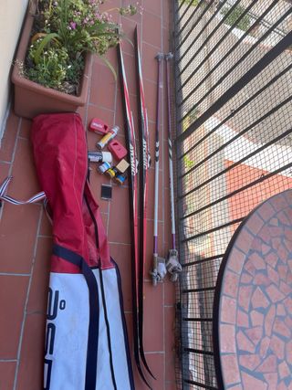 Botas y Esquís de fondo usados