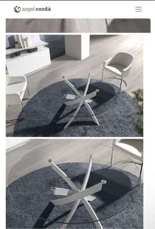 Mesa cristal redonda Ø110cm x 12mm de grosor 