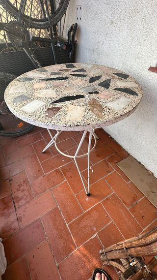 Mesa jardín vintage multicolor