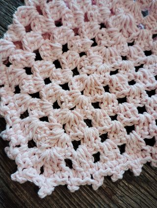 Bandana crochet rosa handmade