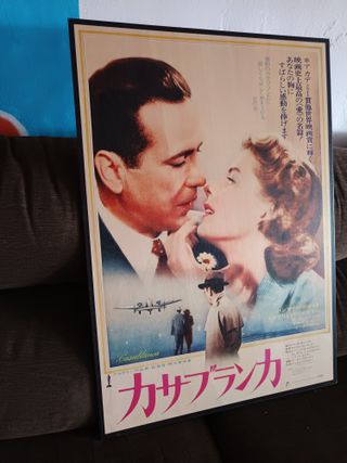 Póster japonés de “Casablanca” – Impreso en madera