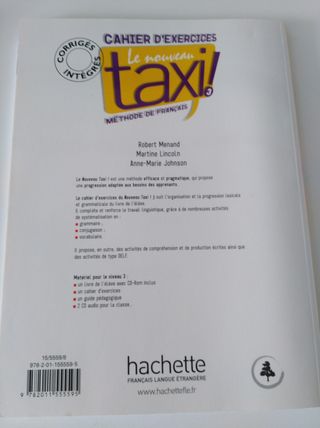 LIBRO DE FRANCÉS B1 LE NOVEAU TAXI 3.CAHIER 