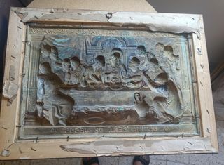 Cuadro Última Cena Jesús - Metal y Madera