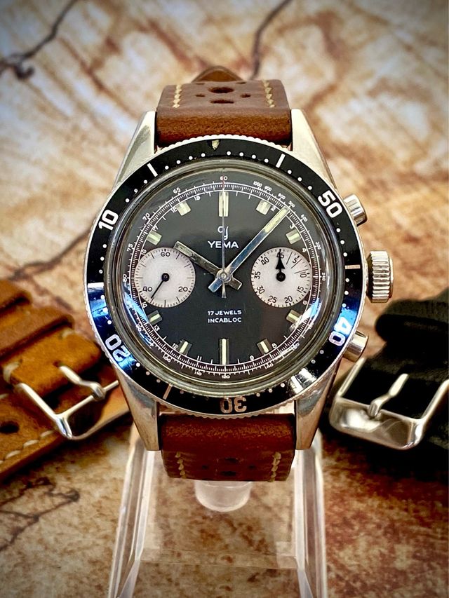 Reloj YEMA RALLYGRAF Chronograph, Valjoux 7730 60s