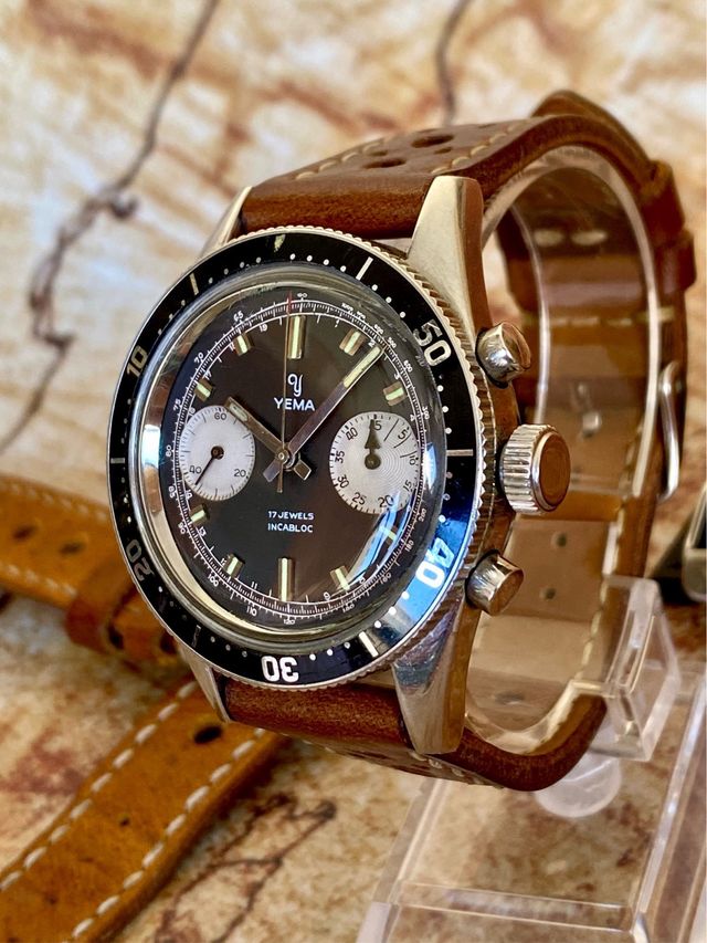 Reloj YEMA RALLYGRAF Chronograph, Valjoux 7730 60s