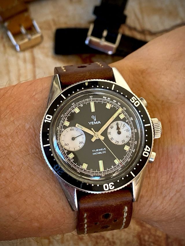 Reloj YEMA RALLYGRAF Chronograph, Valjoux 7730 60s