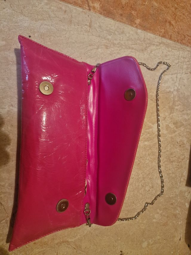 Bolso de mano rosa