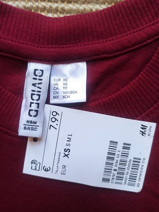 Camiseta H&M talla XS