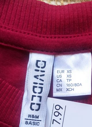 Camiseta H&M talla XS