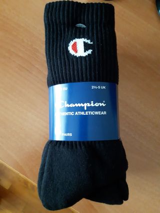 Calcetines altos Champion - 6 pares. Talla 35-38.
