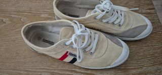 Zapatillas Kawasaki beige/blancas
