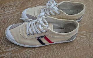 Zapatillas Kawasaki beige/blancas