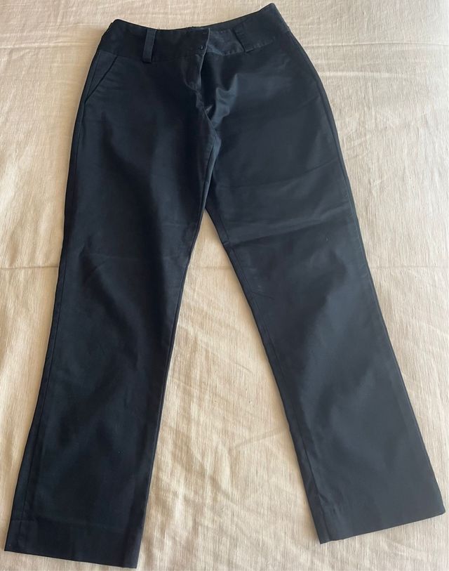 Pantalón chino negro mujer