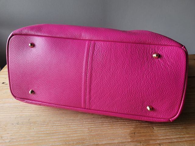 Borsa pelle fucsia Made in Italy
