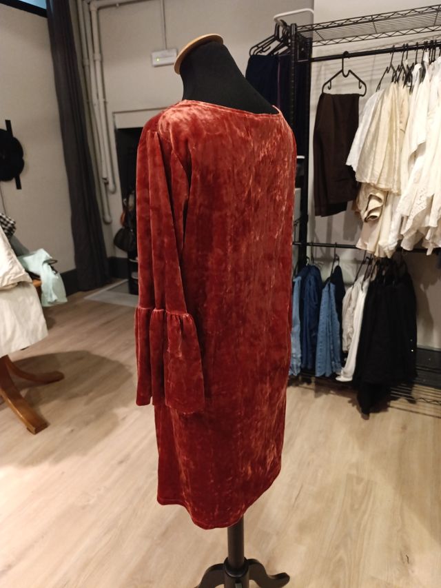 Vestido terciopelo granate