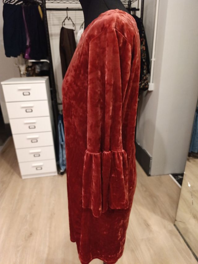 Vestido terciopelo granate