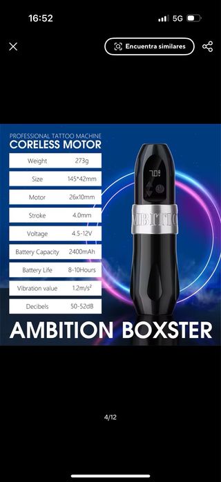Máquina Tatuaje Ambition Boxter