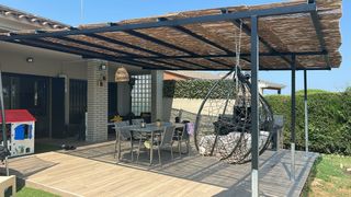 Pérgola jardín metal 