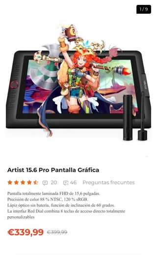 XP-Pen Artist 15.6 Pro + funda