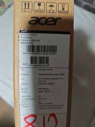 Computer portatile Acer Swift 1 - Argento